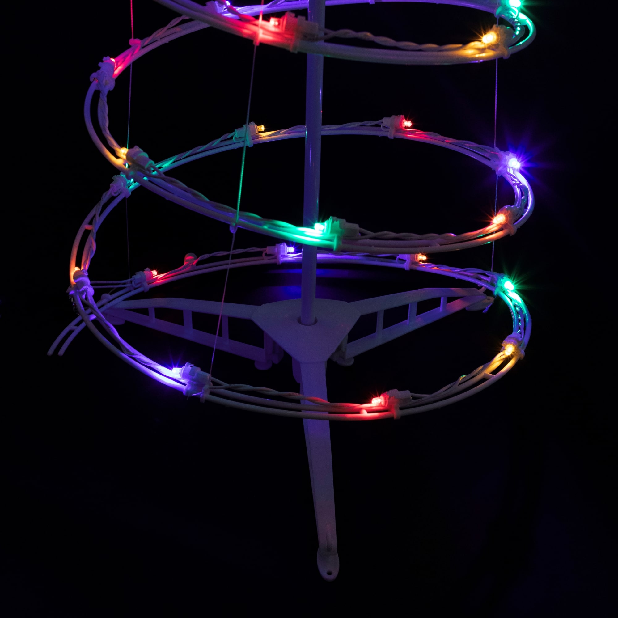 3ft. & 4ft. LED Lighted Spiral Outdoor Christmas Tree Set